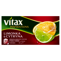 Herbata Vitax Inspirations Limonka I Cytryna 20 Torebek X 2G