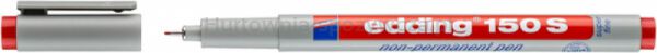 Foliopis zmywalny e-150 S EDDING, 0,3 mm, czerwony