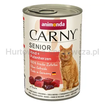 Animonda Carny Senior wołowina + serca indycze 400g