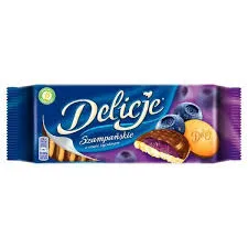 Wedel Delicje Szańskie Biszkopty Z Galaretką Jagoda Oblewane Czekoladą 147 G
