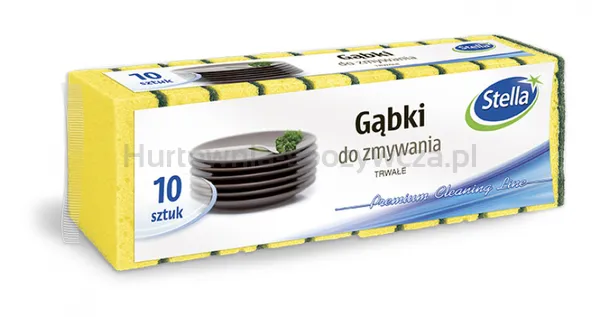 Gąbki Do Zmywania Stella, 10 Szt., Pianka Mix Kolorów, Czarna Fibra