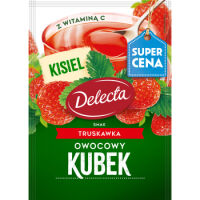 Delecta Owocowy Kubek Kisiel Gładki truskawka 30g 