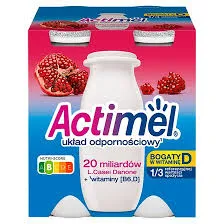 Danone Actimel Truskawka-Granat Triple Action 4x100g