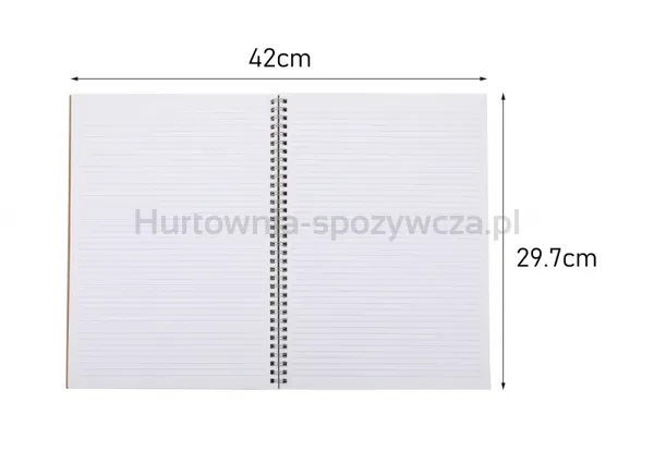 Kołonotatnik ECONOVO, z recyklingu, A4, 80 kart., 70gsm, naturalny
