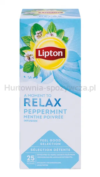 Lipton Herbata Feel Good Selection, Relax, mięta, 25 kopert