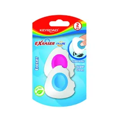 Gumka Do Ścierania Keyroad, Exraser Plus, 2 Szt., Blister, Mix Kolorów