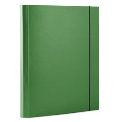 Teczka Z Gumką Office Products, Pp, A4/30, 3-Skrz., Zielona