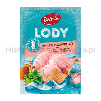 Delecta Lody w proszku 57g smak truskawkowy 