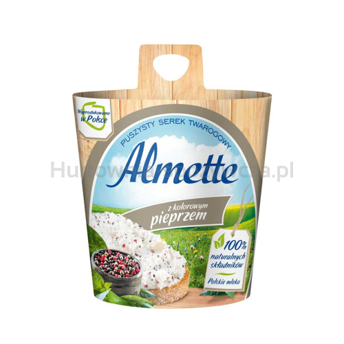 Hochland Almette Puszysty serek twarogowy z kolorowym pieprzem 150 g