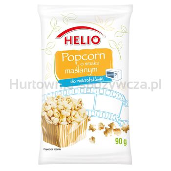 Helio Popcorn Do Mikrofalówki O Smaku Maślanym 90 G 