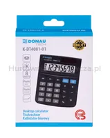 Donau Kalkulator biurowy TECH, 8-cyfr. wyświetlacz, wym. 130x104x19 mm, czarny  - 2