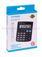 Donau Kalkulator biurowy TECH, 8-cyfr. wyświetlacz, wym. 130x104x19 mm, czarny  - 4