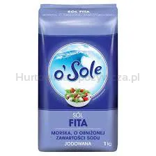 O'Sole Sól Morska Fita O Obniżonej Zawartości Sodu Jodowana 1 Kg