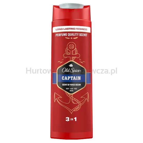 Old Spice Męski Płyn Do Kąpieli Żel Pod Prysznic I Szampon 3 W 1 Captain 400Ml