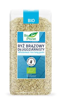 Bio Planet Ryż Brązowy Długoziarnisty Bezglutenowy Bio 500 G [BIO]