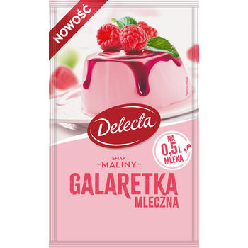 Delecta Galaretka mleczna smak maliny 60 g