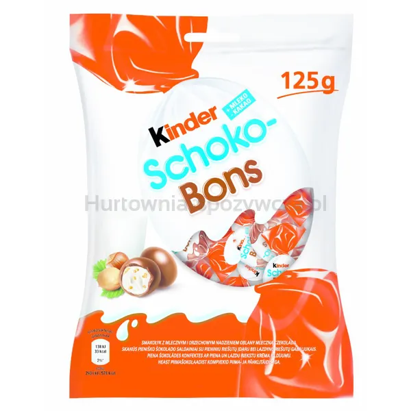 KINDER SCHOKO-BONS, czekoladki z nadzieniem 125g