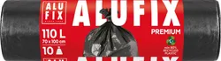 Worki na śmieci ALUFIX, extra mocne, LDPE, 70x100cm, 110l, 10 szt., czarne