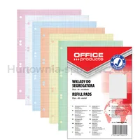 Wkład do segregatora OFFICE PRODUCTS, A4, w kratkę, 50 kart., mix kolorów - 2
