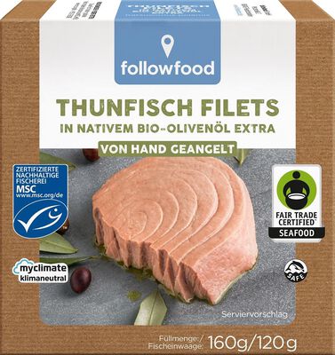 Tuńczyk Bonito Msc Filety Fair Trade W Bio Oliwie Z Oliwek Extra Virgin  160 G (120 G) - Followfood [BIO]