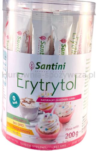 Erytrytol W Saszetkach Bezglutenowy (40 X 5 G) 200 G - Santini [BIO]