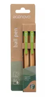 Długopis ECONOVO, obudowa 100% z biodegradowalnego bambusa, 1,0 mm, 2 szt., naturalny - 5