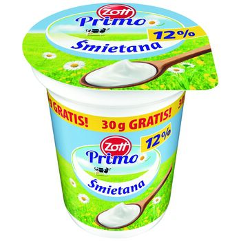 Zott Primo Śmietana 12% 360 g (330 g + 30 g gratis)