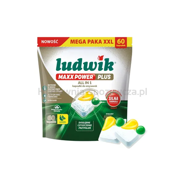 Ludwik Maxx Power Plus Kapsułki Do Zmywarek 60 Szt. Lemon