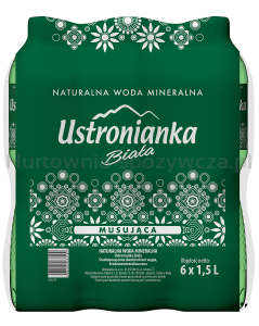 Woda Ustronianka Biała 1,5L Musująca