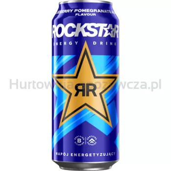Rockstar Blueberry Pomegranate Acai Gazowany napój energetyzujący 500 ml kaucja