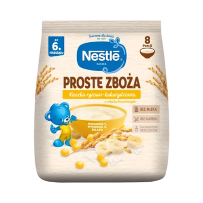 Nestlé Proste Zboża Kaszka ryżowo-kukurydziana o smaku bananowym 144g