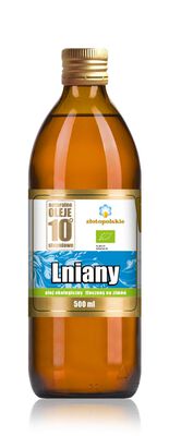 Olej Lniany Tłoczony Na Zimno Bio 500 Ml - Złoto Polskie [BIO]