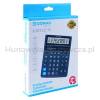 Donau Kalkulator biurowy TECH, 12-cyfr. wyświetlacz, wym. 203x158x31 mm, czarny  - 5
