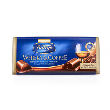 Bałtyk Whisky&Coffee Czekolada mleczna z nadzieniem o smaku Whisky&Coffee 148g