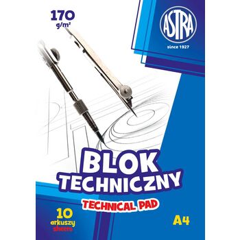 Astra blok techniczny A4 170g