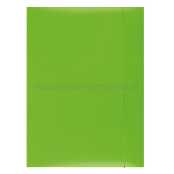 Teczka z gumką OFFICE PRODUCTS, karton, A4, 300gsm, 3-skrz., zielona
