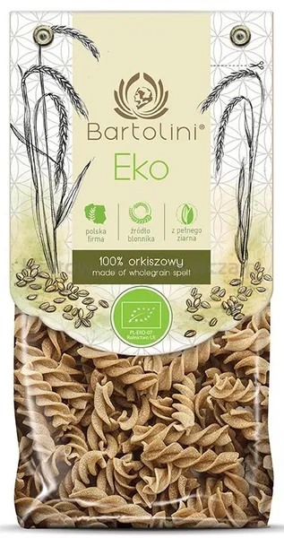 Bartolini Makaron Orkiszowy Pełnoziarnisty Świderek Bio 250G