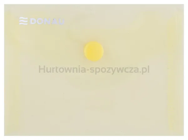 Teczka kopertowa DONAU zatrzask, PP, A7, 180mikr., żółta