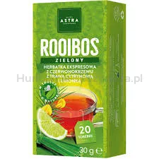 ASTRA ROOIBOS zielony z trawą cytrynową i limonką 20 torebek ekspresowa