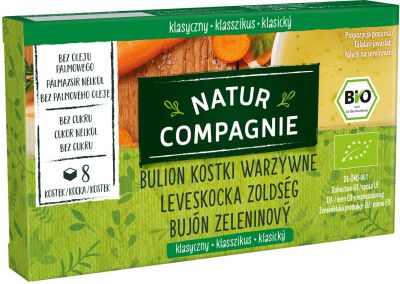 Bulion - Kostki Warzywne Bez Dodatku Cukrów Bio (8 X 10,5 G) 84 G - Natur Compagnie [BIO]