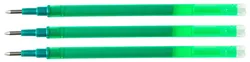 Q-Connect Wkład do długopisu wymazywalnego 1,0mm, 3szt., zawieszka, zielony 