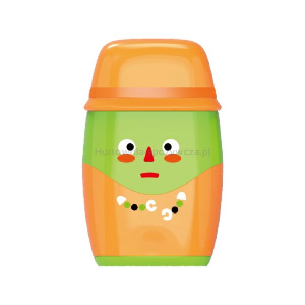 Temperówka plastikowa KEYROAD Hello, z gumką, podwójna, z pojemnikiem, display, mix kolorów - 3
