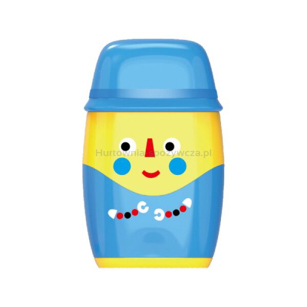 Temperówka plastikowa KEYROAD Hello, z gumką, podwójna, z pojemnikiem, display, mix kolorów - 4