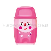 Temperówka plastikowa KEYROAD Hello, z gumką, podwójna, z pojemnikiem, display, mix kolorów - 2