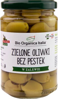 Oliwki Zielone Bez Pestek W Zalewie Bio 280 G (160 G) (Słoik) - Bio Organica Italia [BIO]