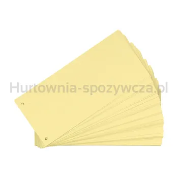 Przekładki Kartonowe Oxford Indeksujące 1/3 A4 Żółte 100 Sztuk