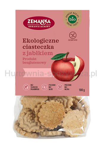 Ciastka Z Jabłkiem Bezglutenowe Bio 100 G - Zemanka [BIO]