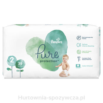 Pampers Pure Protection, R2, 39 Pieluch, 4-8 Kg 
