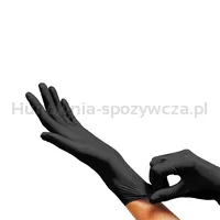 Rękawice nitrylowe bezpudrowe CLARA, 100 szt., rozmiar S, czarne - 4