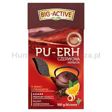 Big-Active Herbata Czerwona Pu-Erh O Smaku Cytrynowym (Liściasta) 100G